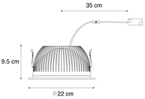 Комплект от 6 вградени спота бели, включително LED 3000K-5000K - Elias