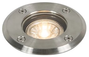 Външни наземни прожектори стомана 11см IP67 - Basic Round