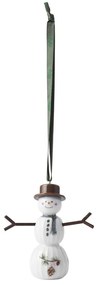 Порцеланова ръчно рисувана Коледна украса ø 4 cm Hammershøi Snowman – Kähler Design