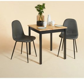 Комплект от 2 тъмно сиви трапезни стола Lissy - Bonami Essentials