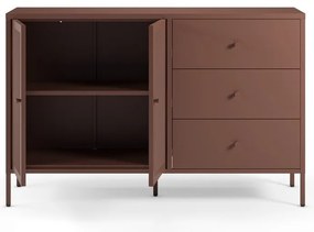 Бордо метален скрин 140x90x40 cm Fayna – Marckeric