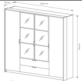 Гардероб Milton 4 врати