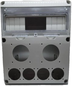 Scame Табло за индустриални контакти и DIN модули IP55, UV, серия Enerbox /11 DIN, 2х16-32A и 8хшуко/  - 633.2046