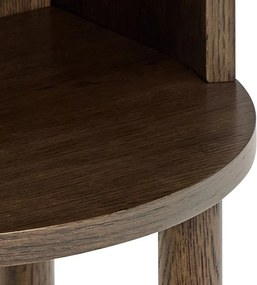 Нощно шкафче от декор от дъб в тъмно естествен цвят Paron – Actona