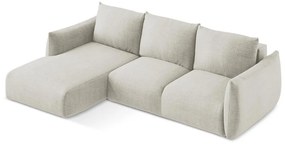 Бежов сгъваем ъглов диван (ляв ъгъл) Leila – Makamii