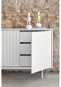 Бял нисък скрин 211x80 cm Sierra – Teulat