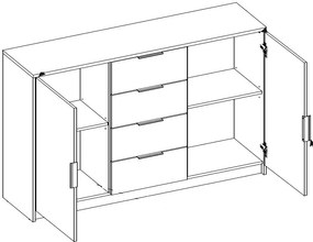 Контейнер с чекмеджета Corina 2D