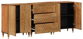 3206310 vidaXL Странични шкафове 3 бр 60x33x75 см манго масивно дърво