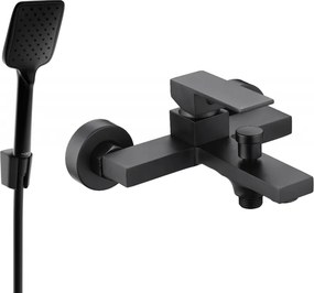 Mexen Uno R62 батерия за вана с душ комплект, черна - 7143R62-70