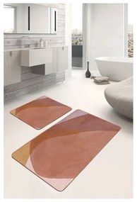 Кафяви кадифени килими за баня в комплект от 2 бр. 60x100 cm – Mila Home