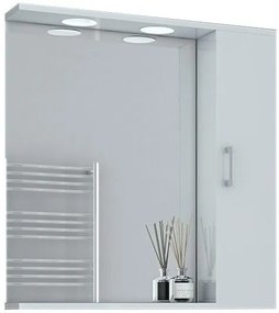 Огледало с десен шкаф Drop Ritmo 75-White