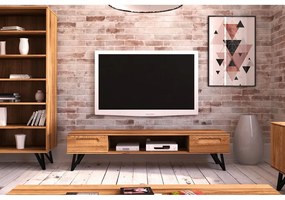 Масичка за телевизор от букова дървесина 182x42 cm Golo - The Beds