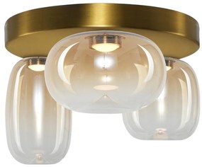 LED Плафониера VASO LED/12W/230V Ø 42 см златист/опушен