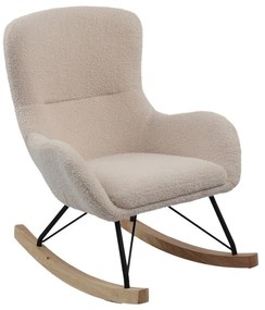 Бежов люлеещ се детски стол от букле Rocky – Vipack