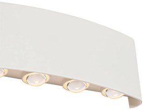 Външна стенна лампа бяла с LED 10-светлина IP54 - Silly