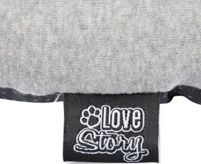 Светлосиво легло за домашни любимци 50x38 cm Graphene – Love Story