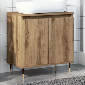 857215 vidaXL Шкаф за баня, дъб артизан, 58x33x60 см, инженерно дърво