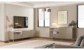 Скрин от дъбов декор в естествен цвят 141x75,5x44 cm Monza – Marckeric