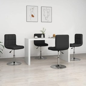 Sonata H Трапезни столове, 4 бр, черни, изкуствена кожа