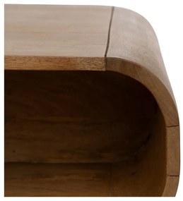 Масичка за кафе от масив от минди в естествен цвят 60x120 cm Mahón – Ixia