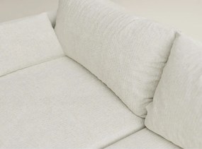 Кремав шенилов сгъваем/с място за съхранение ъглов диван (десен ъгъл) Leon – Maison de Rêve