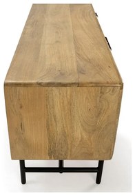 Маса за телевизор от масивно манго в естествен цвят 145x50x40 cm Mundra – MOME