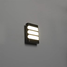 Модерен стенен аплик черен с LED IP44 - Gaev