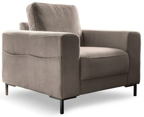 Кафяво кресло от рипсено кадифе Lofty Lilly – Miuform