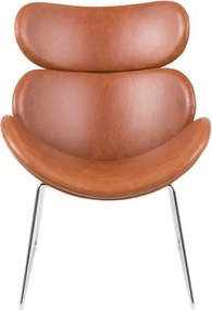 Кафяв фотьойл от изкуствена кожа Cazar - Actona