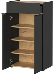 Антрацитен висок шкаф за баня 60x98 cm Forano – Germania