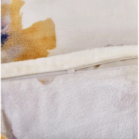 Бяло единично спално бельо от микроплюш 140x200 cm Blossom – My House