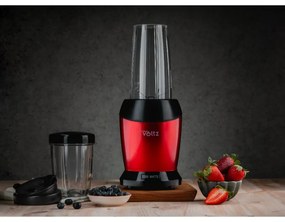 Нутри блендер Oliver Voltz OV51162DR, 1200 W, 2 чаши, Без BPA, 1л/800 мл, Трошене на лед, Червен