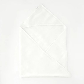 Детска бяла кърпа с качулка Linen Tales Waffle, 70 x 70 cm