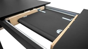 Сгъваема трапезна маса с допълнителна плоча от дъб 90x180 cm Curved – Woodman