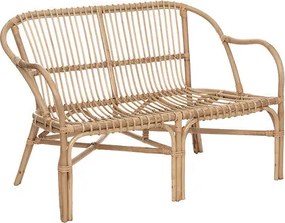 Двуместен диван atmosphera Neta, Ратан, Бял, 110x68x77 cm