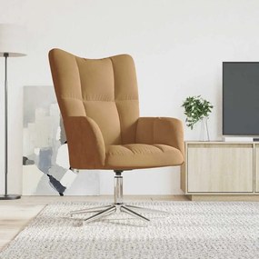 328125 vidaXL Релакс стол, кафяв, кадифе