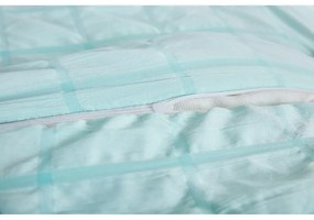 Крепово спално бельо за единично легло в цвят мента 140x200 см Naomi – My House