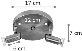 Спот за стена InLight 9075-2-Bronze