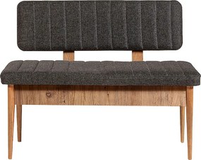Двуместен диван - Alden TopMebel меламиново канапе - антрацитова дамаска 110x40x85cm