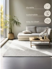 Светлосив двустранен ръчно изработен ютен килим 60x90 cm Bouclé Jaipur – Hanse Home