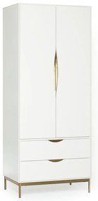 Бял гардероб 80x195 cm Kobe - Woodman