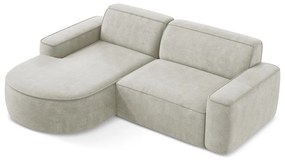 Кремав шенилов ъглов диван (ляв ъгъл) Omao – Makamii