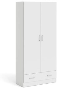 Бял гардероб 79x170 cm Space - Tvilum