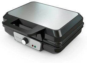 Гофретник Tesla WM200BX, 1000W, За 2 гофрети, Незалепващи плочи, 140 - 220C, Сребрист/Черен