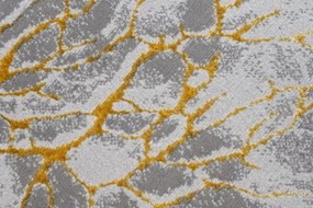 Опростен модерен килим в сиво със златен мотив Ширина: 80 см | Дължина: 150 см