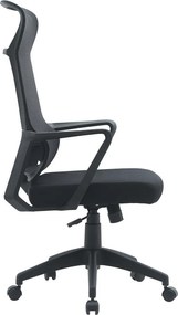 Черен тапициран офис стол Hoboken – Yes Everyday