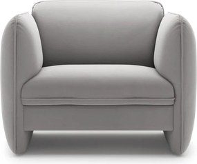 Светлосиво кадифено кресло Georgia – Micadoni