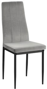 Сиви кадифени трапезни столове в комплект от 2 бр. Kelly – Støraa