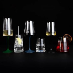 Комплект 2 бр кристални чаши за червено вино Trebonn SplitGlass 2025113, 450 мл, Ø9.2x10.5 см, Модулна система, Зелен