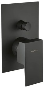 Матово-черна вградена душ батерия (2 изхода) Latus – Sapho